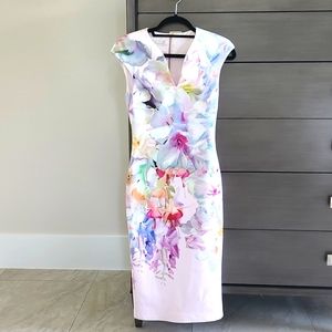 Ted Baker size one beautiful paint floral dress